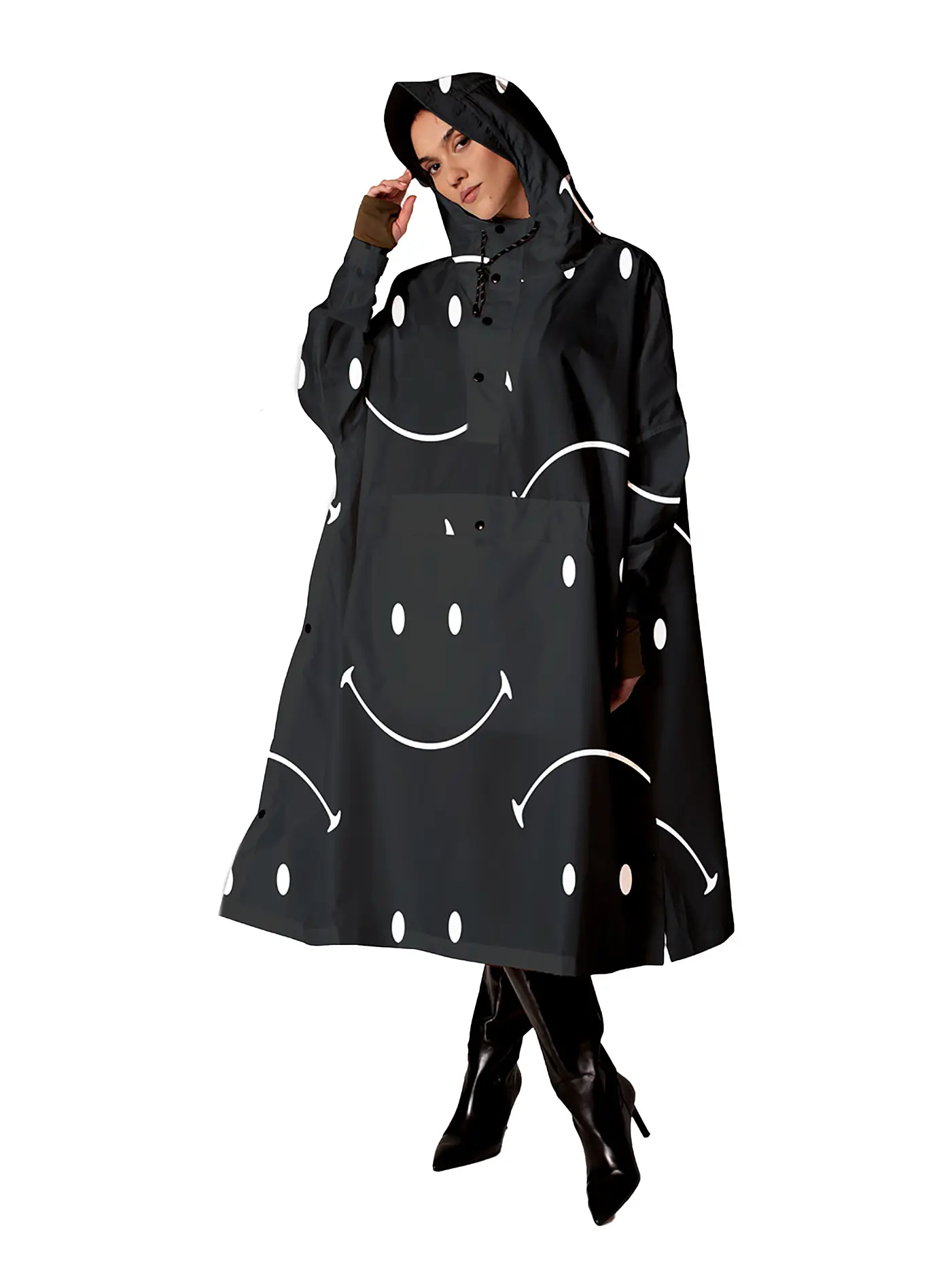 RAINKISS | Regenjacke - Regenponcho LILY | schwarz